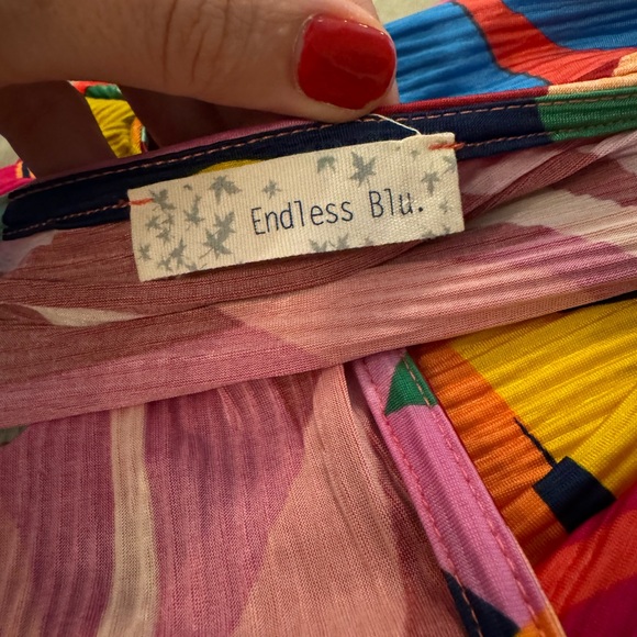 Endless Blu. Tropical multicolor two piece set - Picture 10 of 12